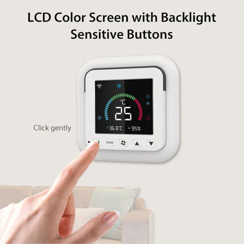 Tuya WiFi Smart Air Conditioner Controller USB Temperature Humidity Infrared Controller LCD Touch Screen for Google Home Alex