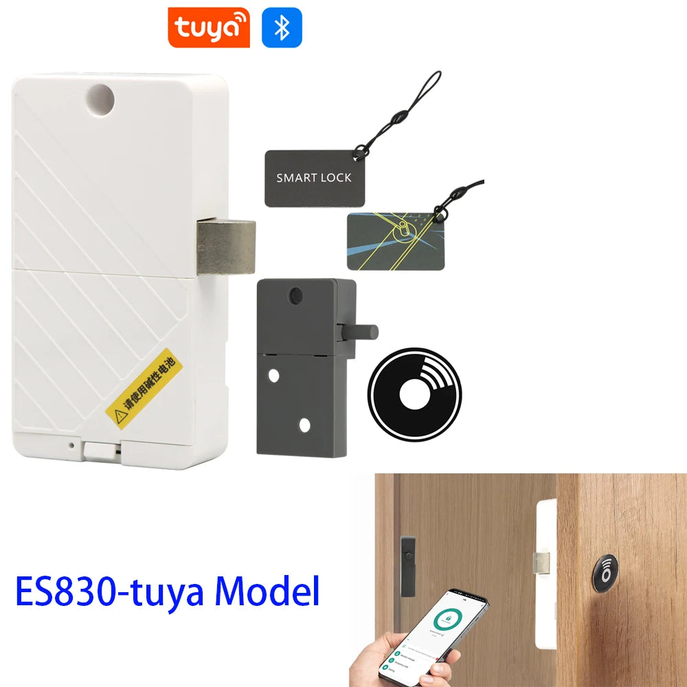 Support Tuya App Invisible Electronic Cabinet Lock Keyless Hidden Door Lock for Furniture Cabinet Drawer Castle Security System