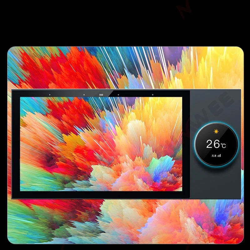 7 Inch Android 11 Tuya Smart Home Control Panel with Music Player Rotary Button E-Share Zigbee Hub  WiFi Wall Amplifier
