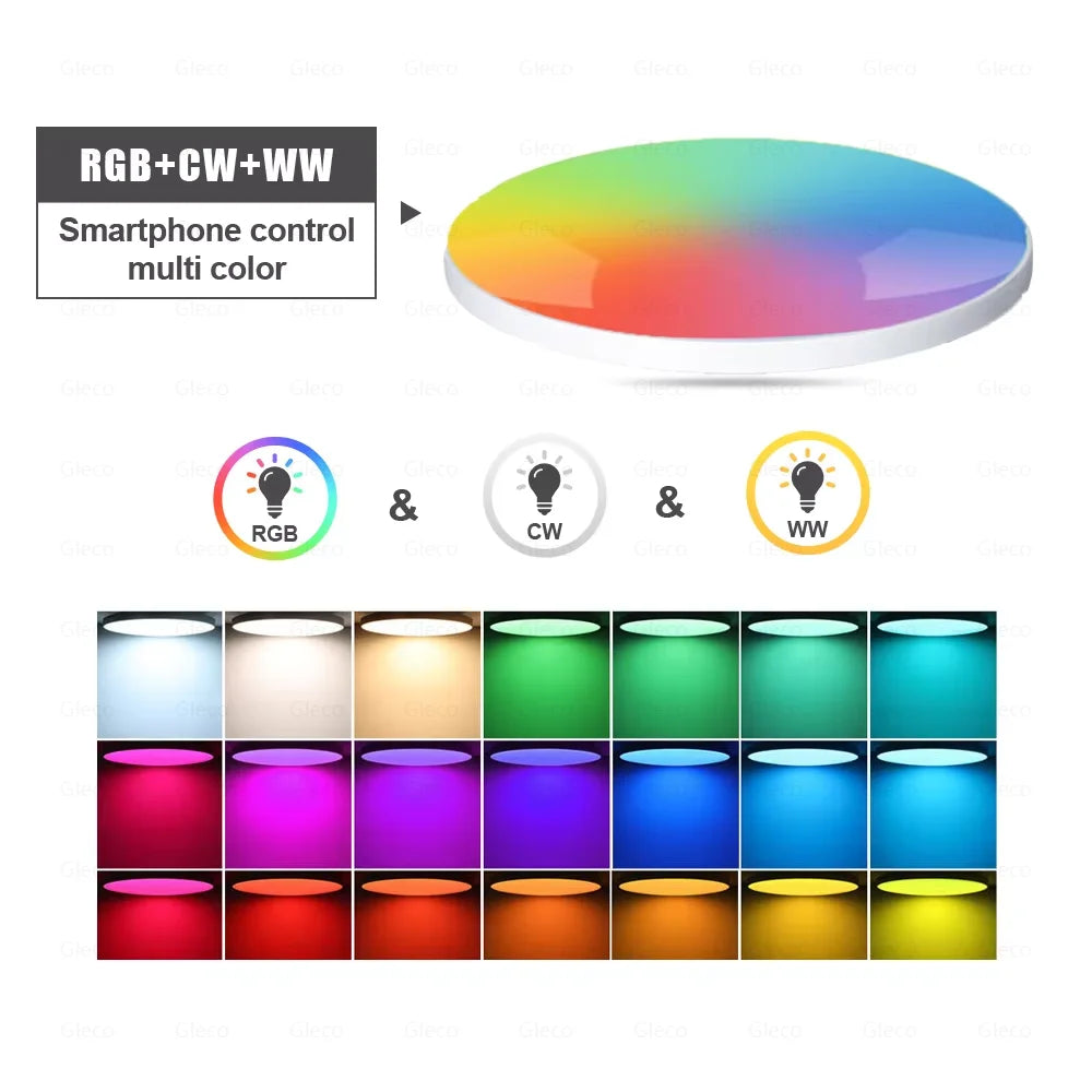 Tuya Wifi/Zigbee Ceiling Light RGBCW Led Ceiling Lamp Livingroom Home Decoration Smart Lamp For Smart Life APP Alexa Google Home