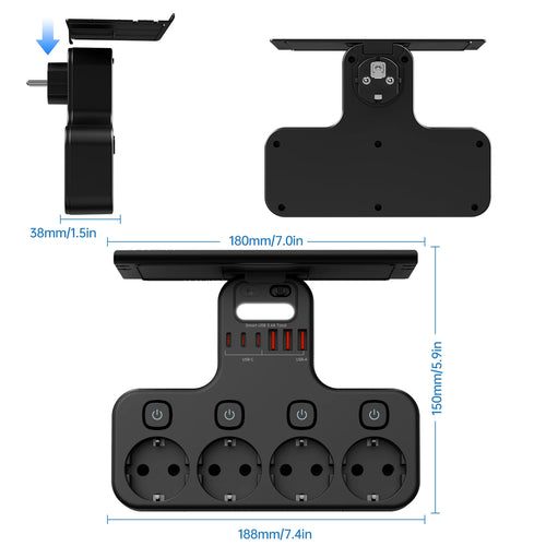 4000W USB Nightlight Power Strip