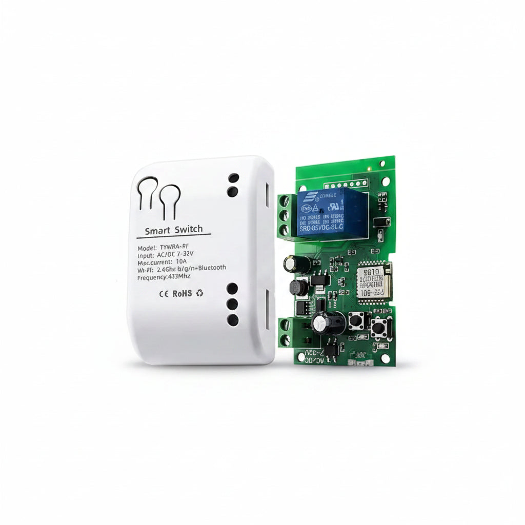WIFI Smart Garage Gate Electric Door Access Motor Switch DC12V 24V AC220V 1/2CH Pulse Relay Module RF433 Remote Works with Tuya