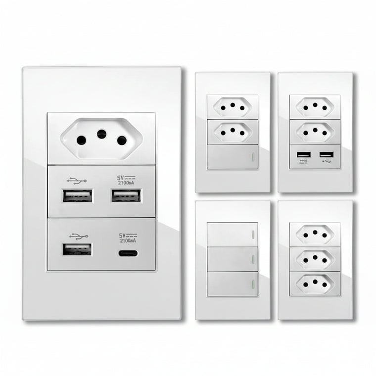 Delefu Brazil USB-C Wall Socket