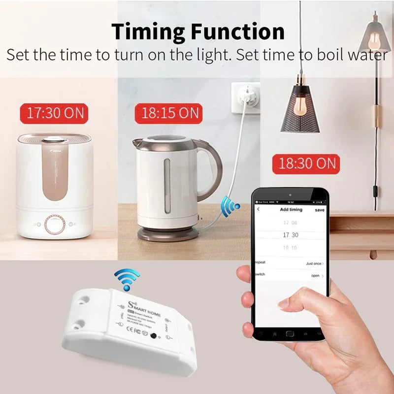 Smart Home House Wifi Wireless Remote Switch Breaker Domotic LED Light Controller Module Alexa Google Home Smartlife Tuya APP