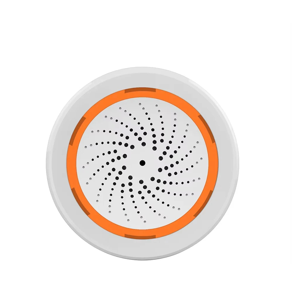 Coolcam Tuya Zigbee Smart Siren Alarm For Home Security with Strobe Alerts Support USB Cable Power UP Works With TUYA Smart Hub
