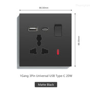 UK 20W USB-C Wall Socket