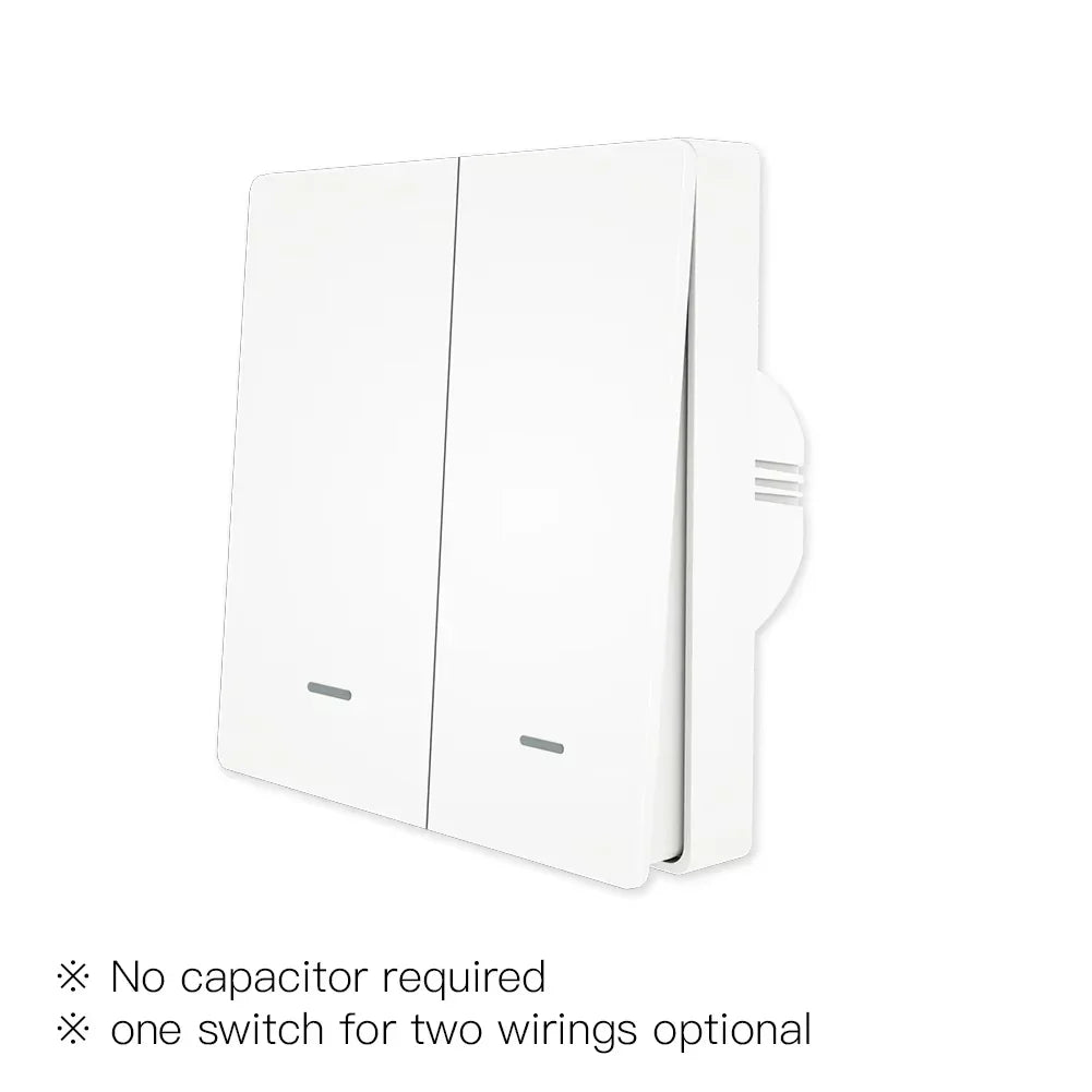 MOES Smart Light Switch Tuya ZigBee No Neutral Wire No Capacitor Needed Smart Life 2/3 Way Works with Alexa Google APP Remote