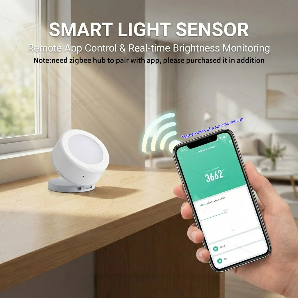 Zigbee Smart Light Sensor Illumiance Detector Real-Time LUX Brightness Monitoring Smart Home Automation For TUYA Smart Life Z2M