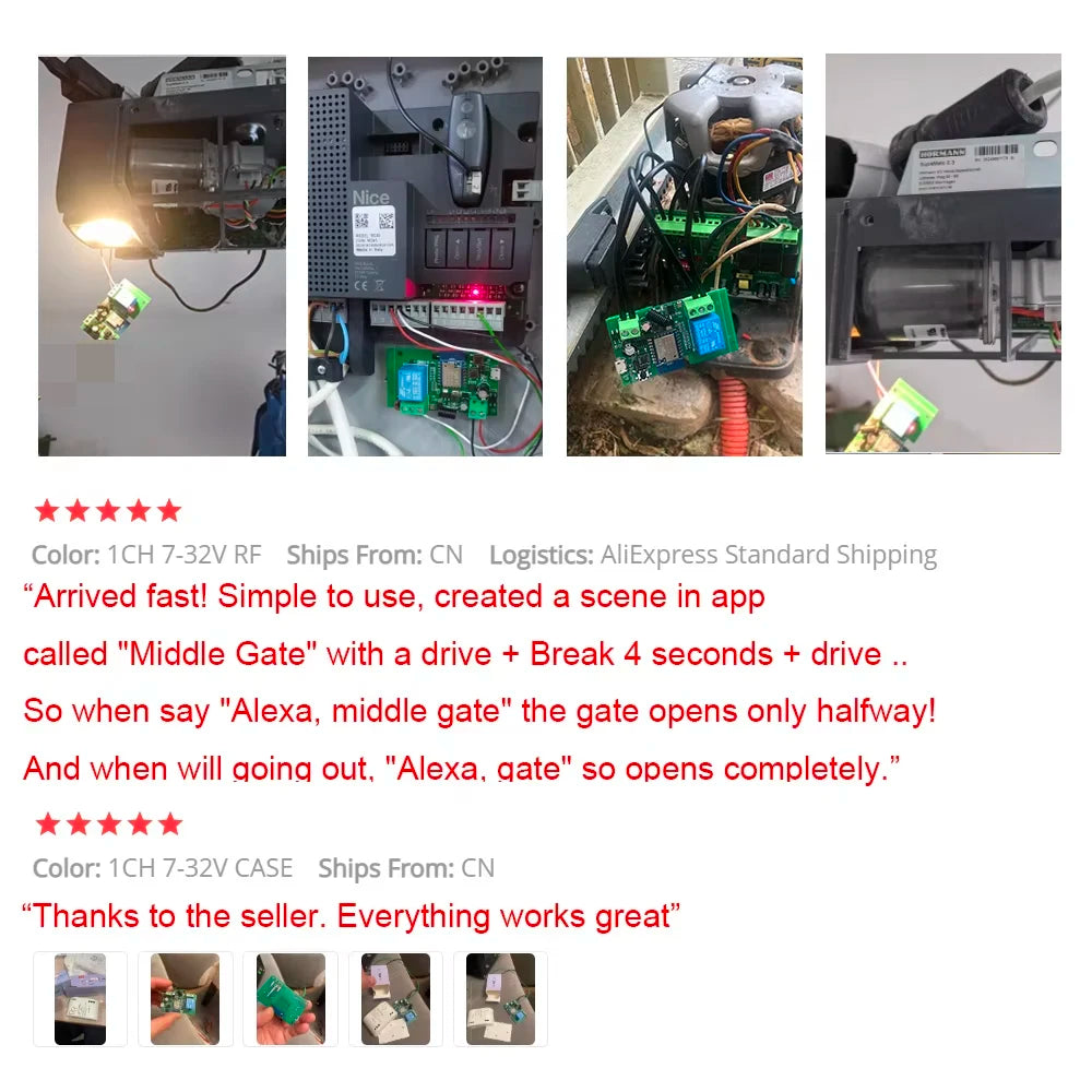 WiFi Smart Garage Door Opener Switch Sliding Gate Controller Work With Alexa Echo Google Home SmartLife Tuya APP Remote Control