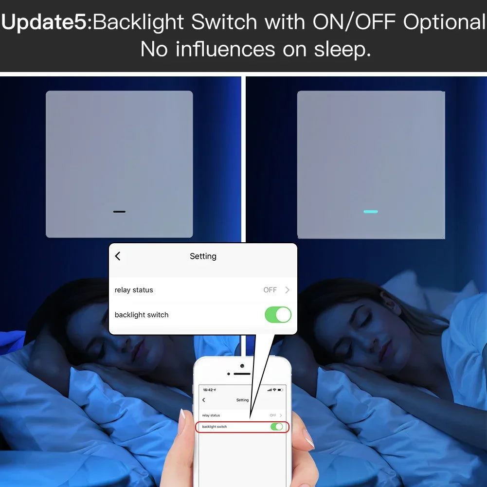 MOES Smart Light Switch Tuya ZigBee No Neutral Wire No Capacitor Needed Smart Life 2/3 Way Works with Alexa Google APP Remote