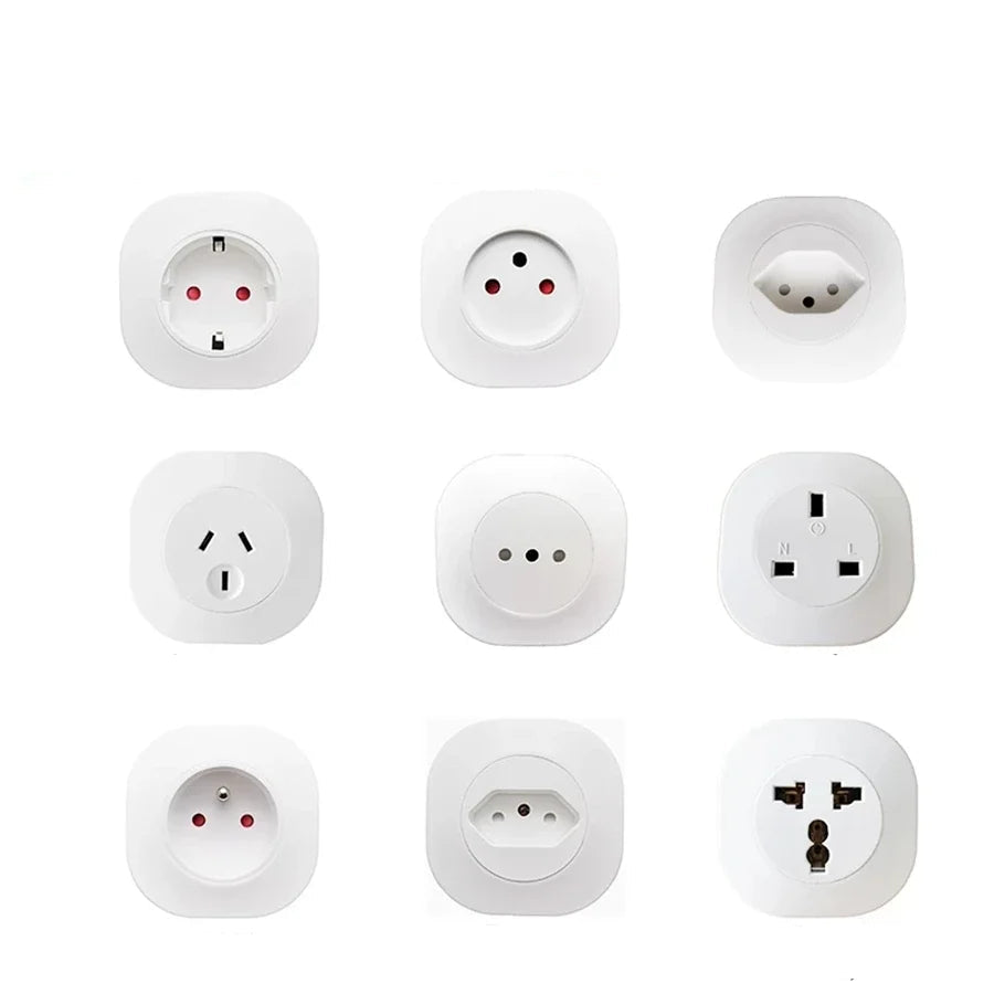 16A Tuya WIFI Plug Smart life Socket Outlet UK EU AU Brazil FR Israel IT Plug APP Remote Control Work For Alexa Google Assistant