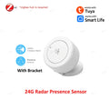 Zigbee 24G MMWave Human Presence Sensor Microwave Radar Occupancy Motion Detector Smart Home Works with Zigbee2MQTT TUYA APP