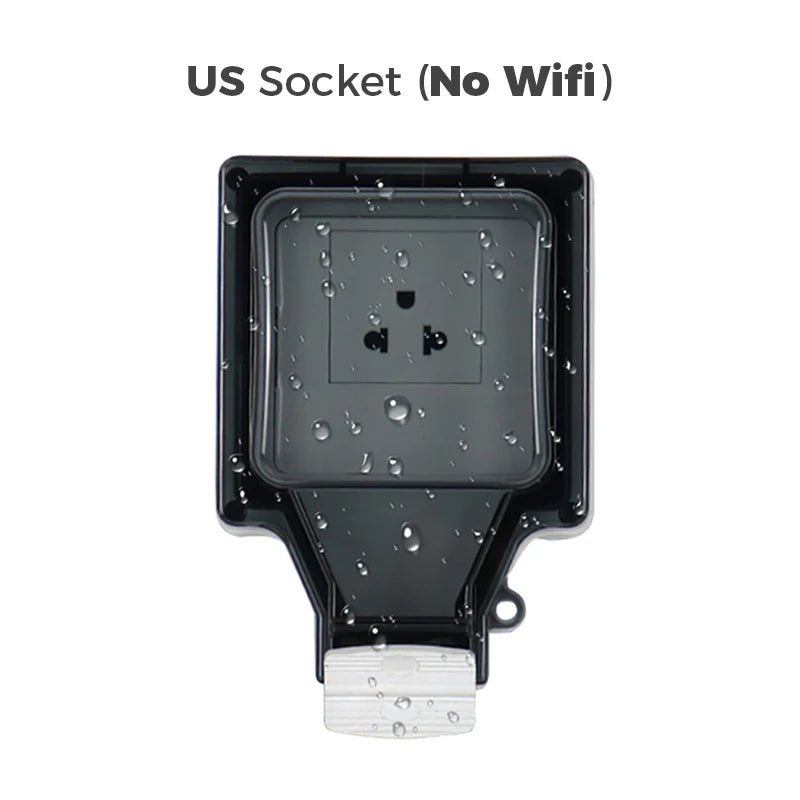 Avoir Tuya Power Socket IP66 Outdoor Wifi Smart Waterproof Socket Box Smart FR Wall Plug Socket With Timer Home Appliance 220V