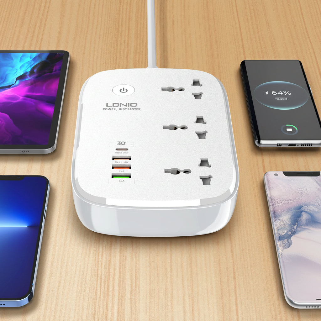 LDNIO Smart Power Strip Tuya Timing WIFI Socket EU US UK Plug Adapter with 3 USB PD Port Bluetooth Smart Life APP Remote Control