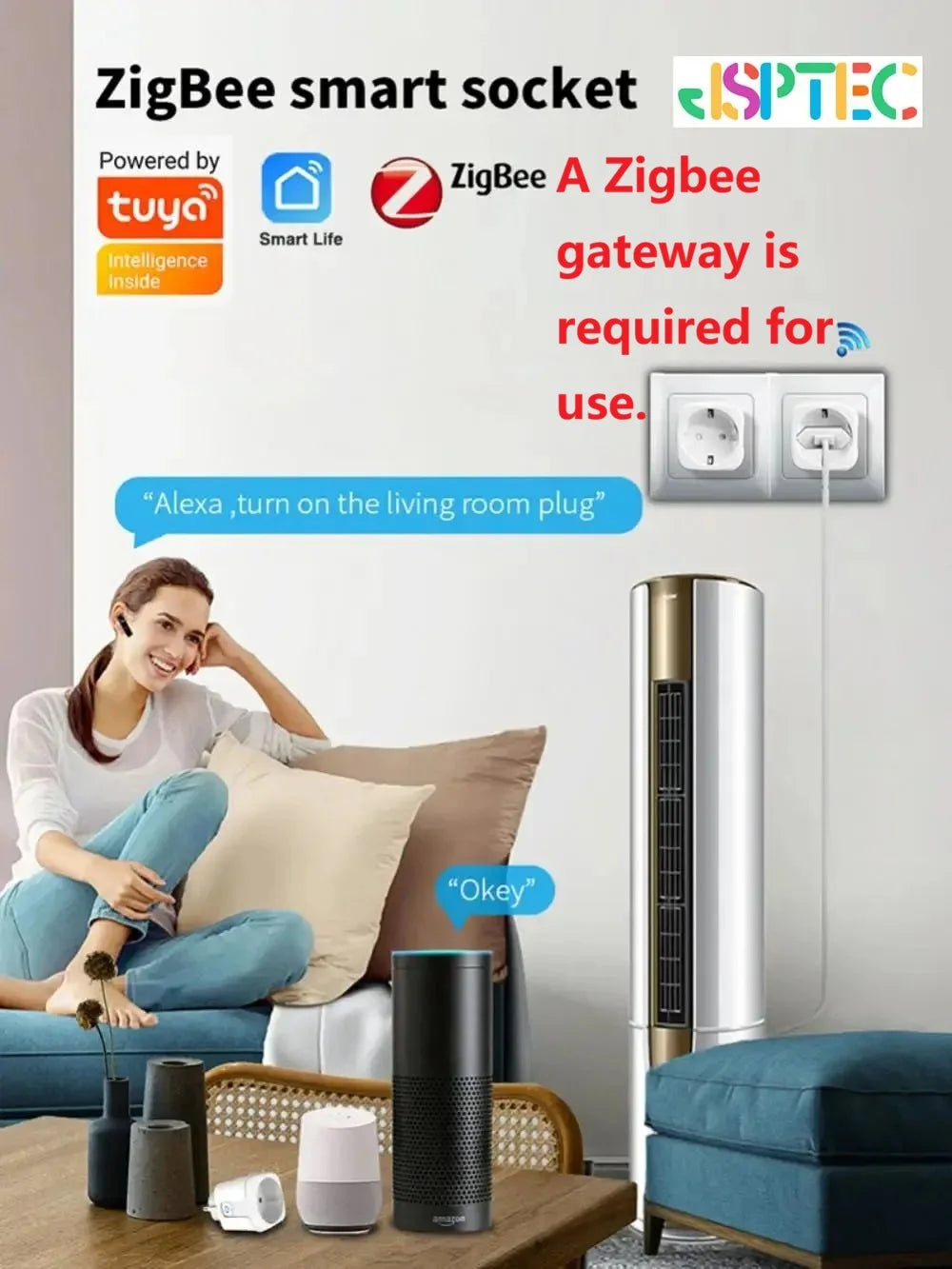 tuya Smart Plug Zigbee EU 16A/20A Smart Socket With Power Monitor Timing Voice Control Works Whit Alexa Google Home Alice