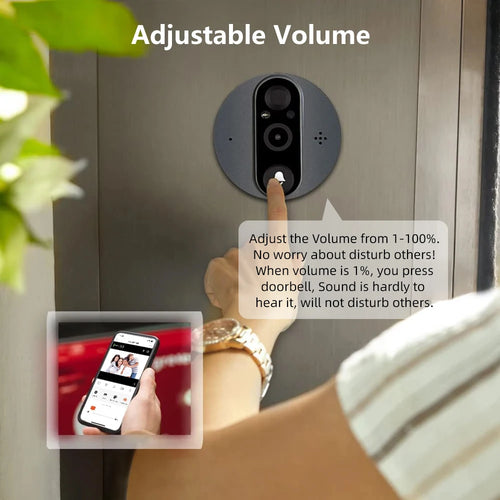 3MP Smart Peephole Door Camera
