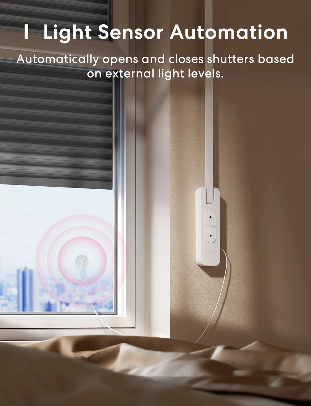 Meross Matter Smart Wi-Fi Roller Shutter Belt Winder Motorized Roller Shutter Shades Work with Google Alexa