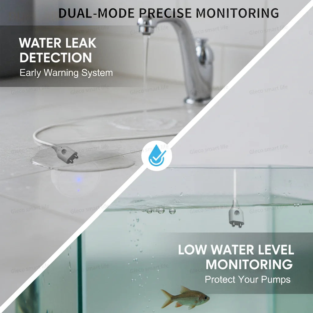 Tuya Zigbee Water Leak Sensor Flood Leakage Detector Smart Life Security Alarm APP Remote Monitoring For Home Automation Linkage