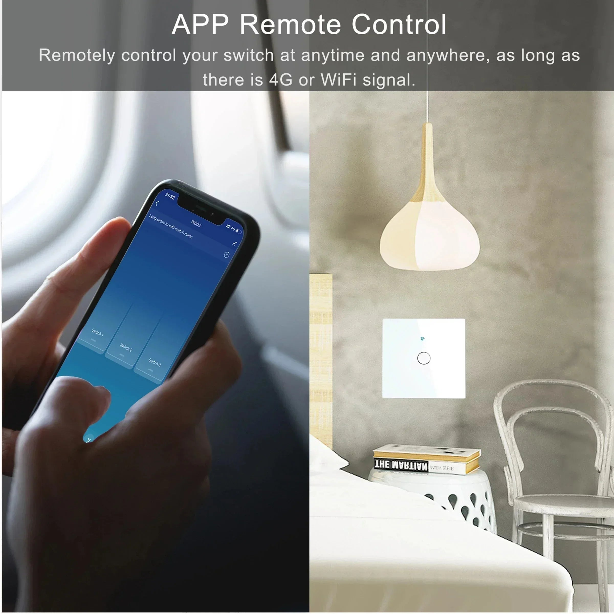 Works with Tuya WiFi Touch Switch Light Wall Smart Switch for EU Smart Home Life Alexa Google Home 433RF WiFi Remote 1/2/3 Gang