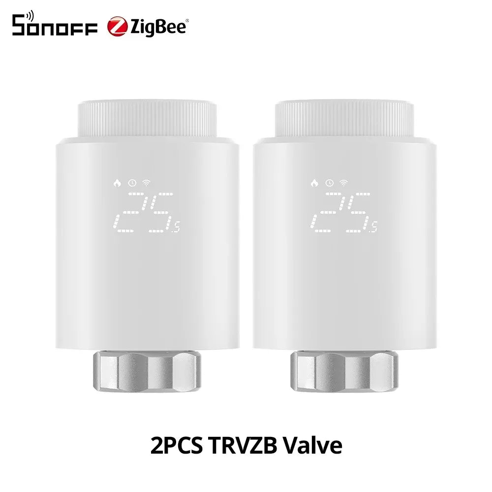 SONOFF TRVZB Zigbee Thermostatic Radiator Valve Dongle E Bridge P Temperature Controller Smart Home Automation Via Alexa Google