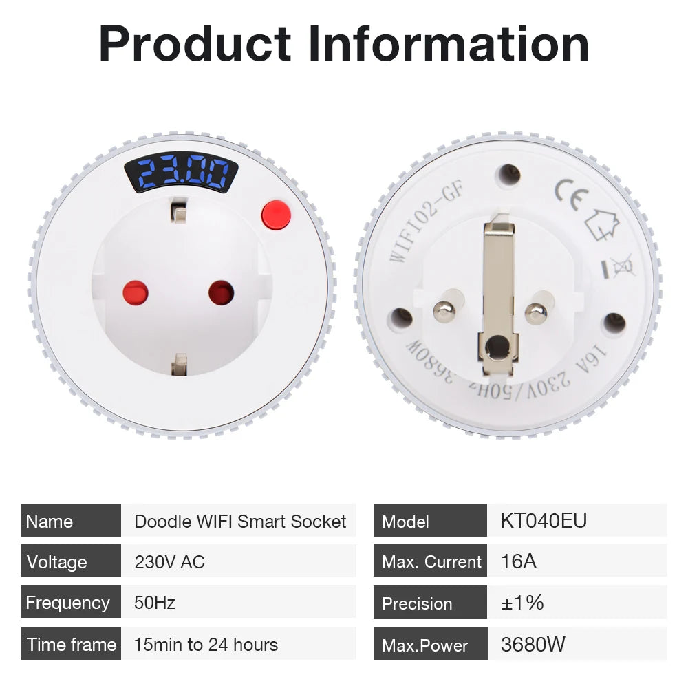WiFi LCD Countdown Timer Socket