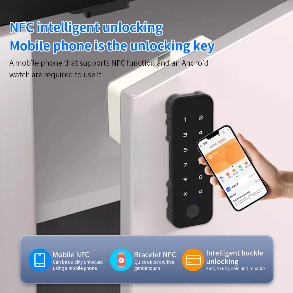 Support Tuya App Invisible Electronic Cabinet Lock Keyless Hidden Door Lock for Furniture Cabinet Drawer Castle Security System