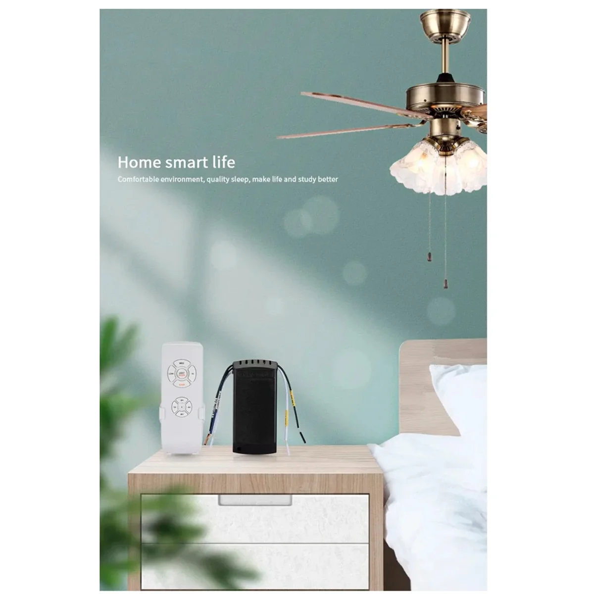 CHFL Tuya WiFi Smart Ceiling Fan Remote Control Kit APP Control Smart Home Adjusted Wind Speed for Alexa Google Home,220V