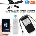 CHFL Tuya WiFi Smart Ceiling Fan Remote Control Kit APP Control Smart Home Adjusted Wind Speed for Alexa Google Home,220V