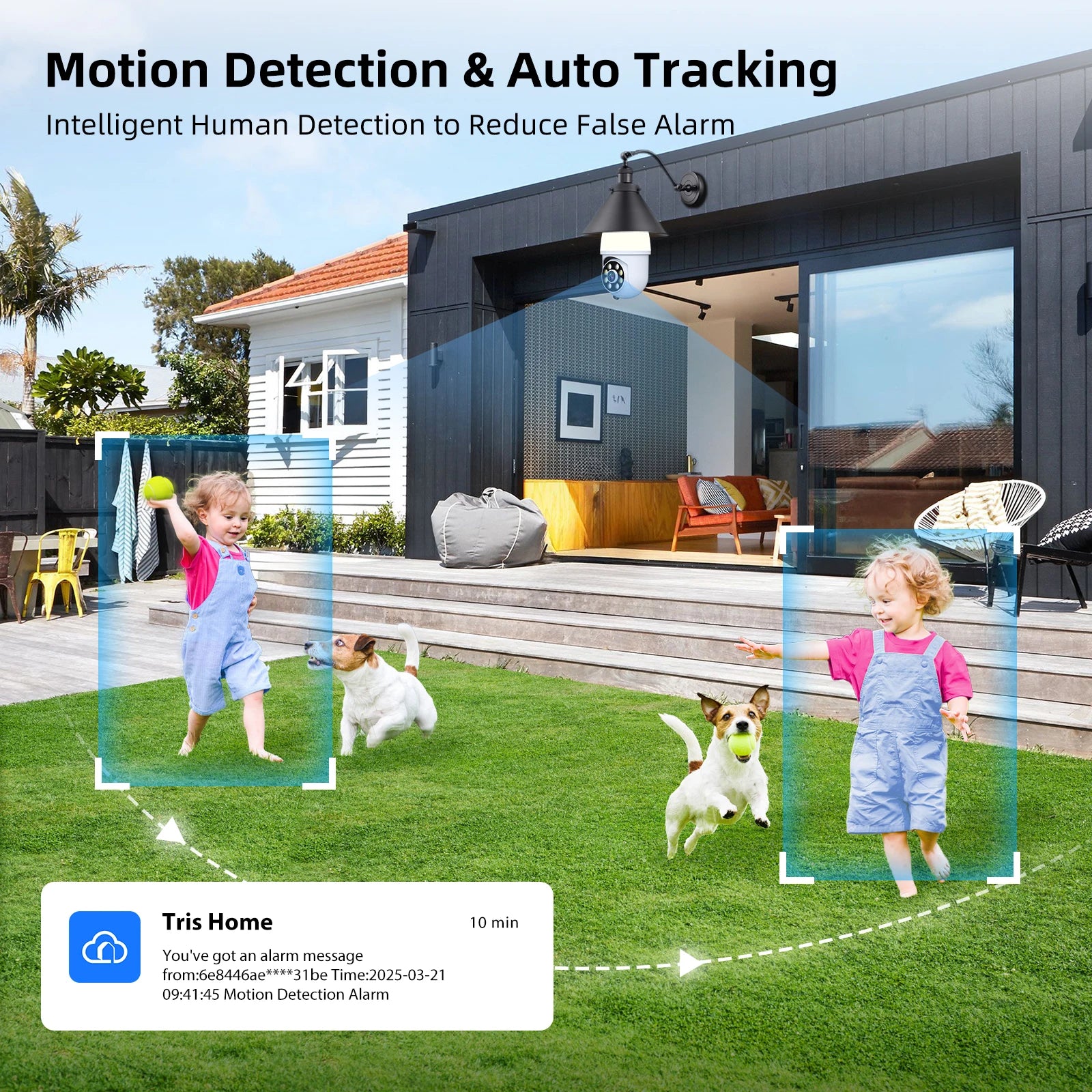 5MP E27 Bulb Camera Wifi Surveillance with LED Bulb PTZ 10X Zoom Ai Human Tracking Two-way Audio Night Vision Wireless Cam ICSEE