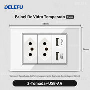 Delefu Brazil USB-C Wall Socket