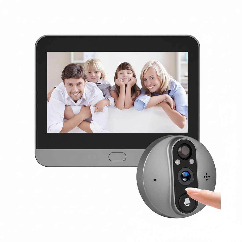 3MP Smart Life Tuya 1080P WiFi Door Bell Eye Peephole Camera 5000mAh Battery PIR Motion Detector IR Alexa Google Digital Viewer