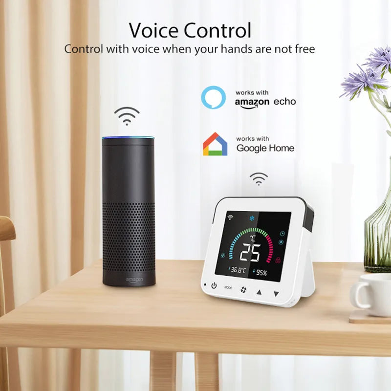 Tuya WiFi Smart Air Conditioner Controller USB Temperature Humidity Infrared Controller LCD Touch Screen for Google Home Alex