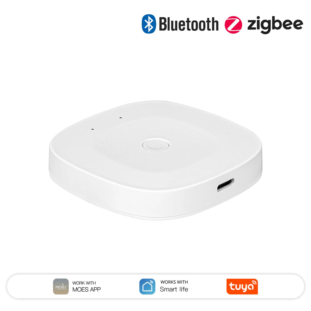 MOES New Multi-mode Smart Gateway ZigBee Bluetooth Mesh Hub Work with Tuya Smart App Voice Control via Alexa Google Home