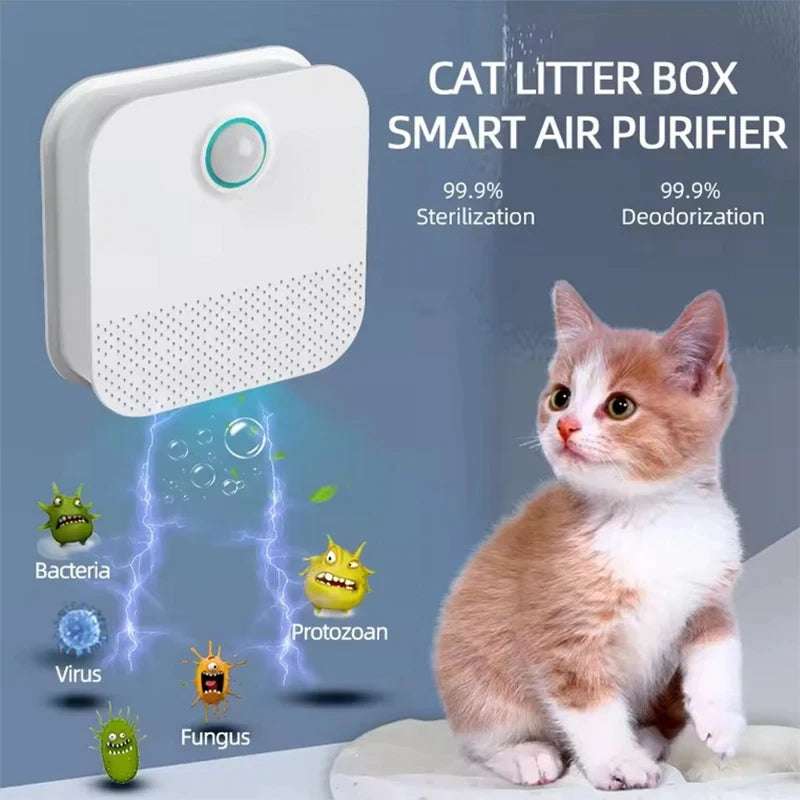 HOMEFISH Smart Cat Odor Purifier For Cat Litter Box Deodorizer Pet Toilet Air Purifier Dog Cat Litter Deodorant