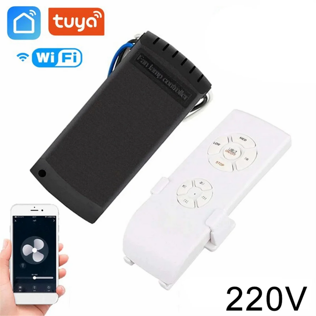 CHFL Tuya WiFi Smart Ceiling Fan Remote Control Kit APP Control Smart Home Adjusted Wind Speed for Alexa Google Home,220V