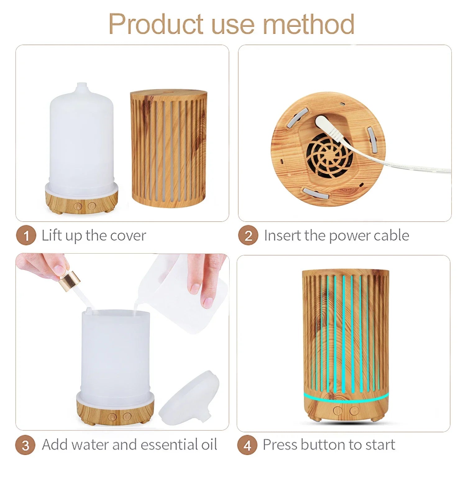 2026 New Upgrade Tuya Smart WiFi Humidifier Essential Aroma Oil Diffuser Ultrasonic Air Humidifier 400ML Mist Maker Home Fragran