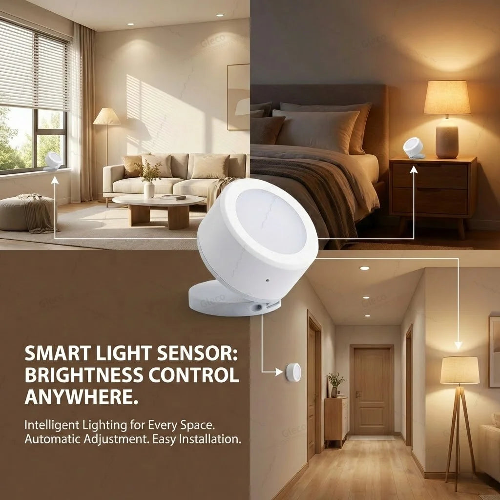 Zigbee Smart Light Sensor Illumiance Detector Real-Time LUX Brightness Monitoring Smart Home Automation For TUYA Smart Life Z2M