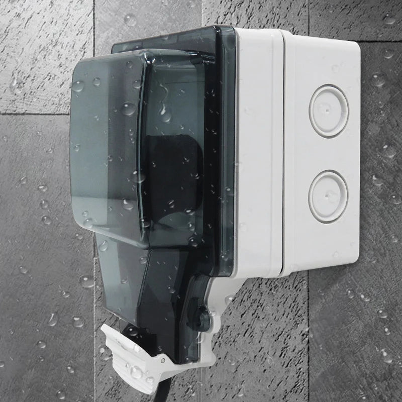 Avoir Tuya Power Socket IP66 Outdoor Wifi Smart Waterproof Socket Box Smart FR Wall Plug Socket With Timer Home Appliance 220V