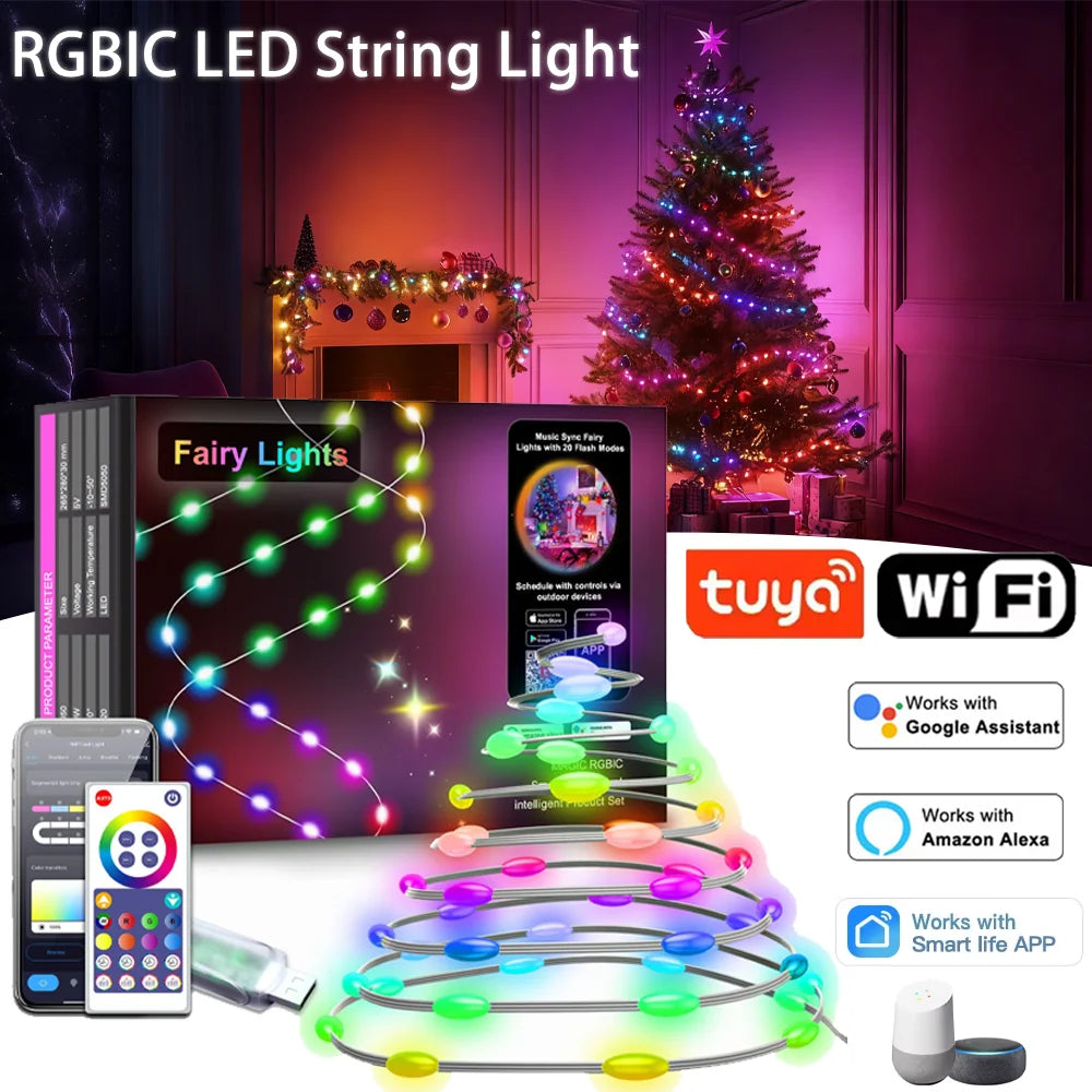 Waterproof RGBIC Fairy String Lights
