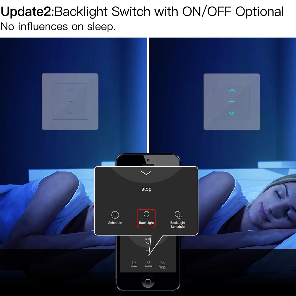 Smart Motorized Curtain Wall Switch