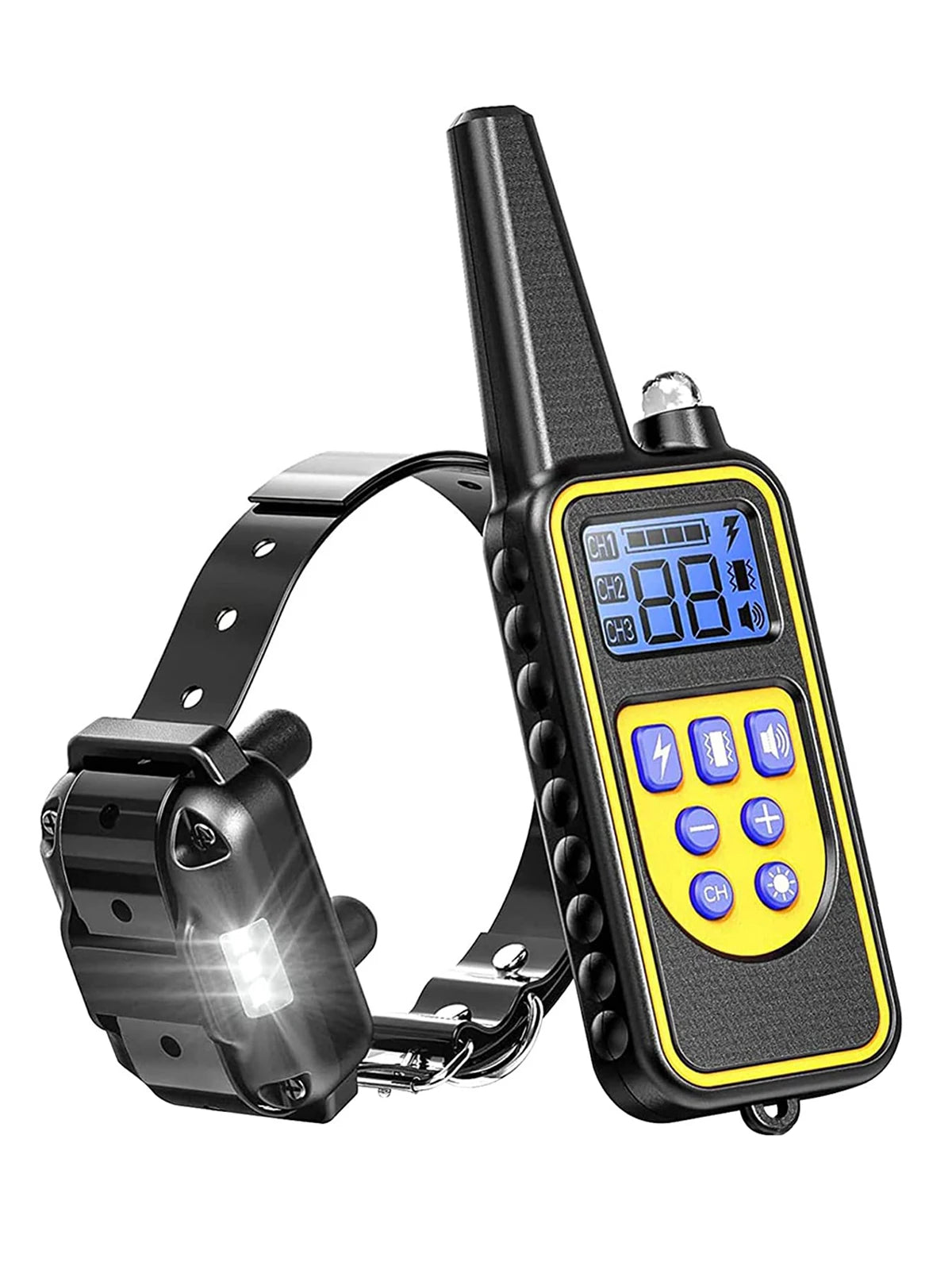 Electric Dog Training Collar Waterproof Dog Bark Collar Pet With Remote Control Rechargeable Anti Barking Device All Breed Dogs