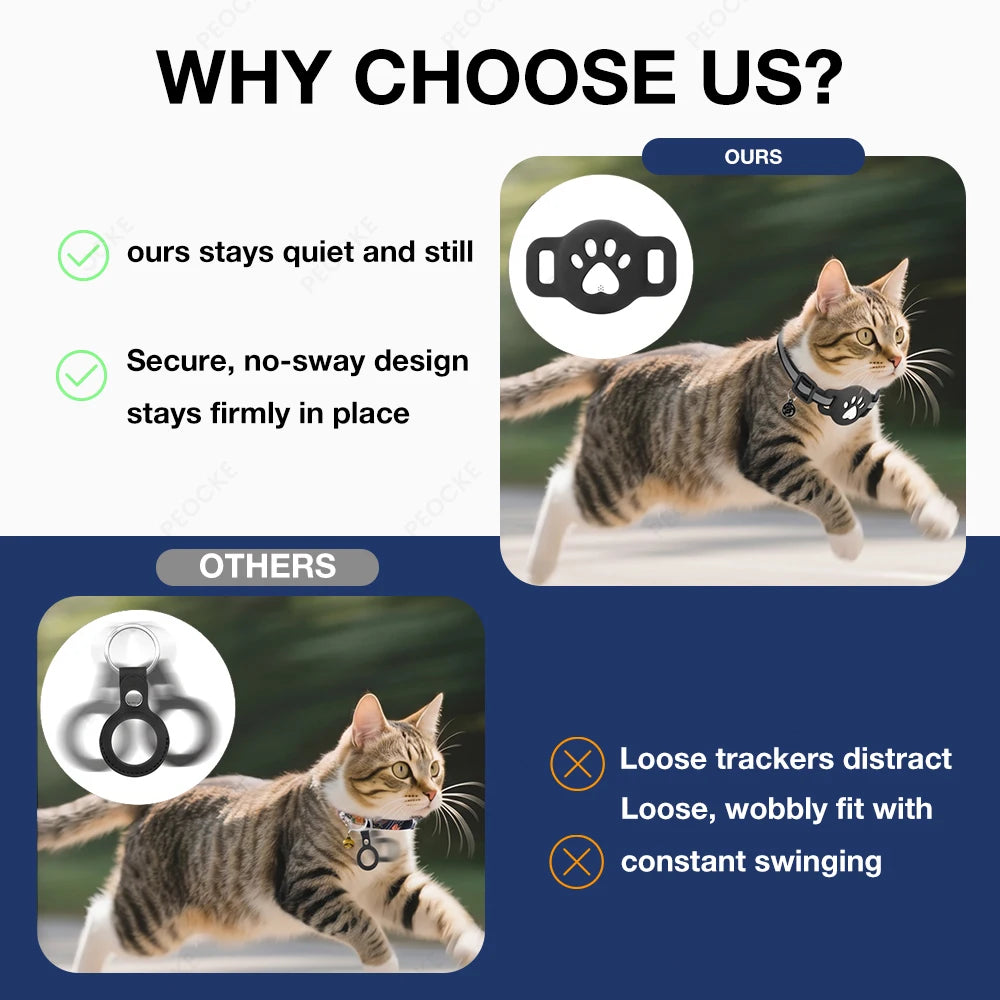 Cat Smart GPS Trackers Collar Anti-Lost Kitten Waterproof Tracker Adjustable Safety Buckle Reflective GPS Collar For Android