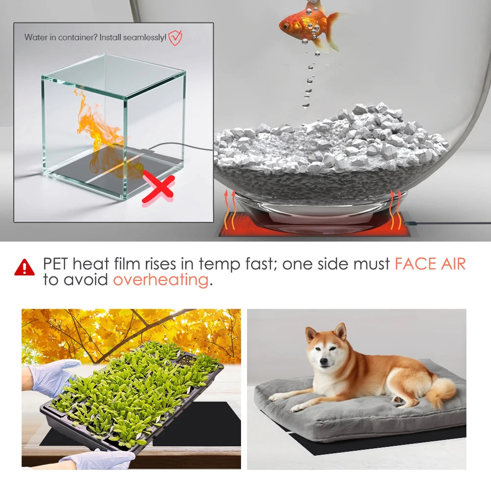 45W-5W Intelligent CNC Button Plants Pet Temperature Heating Pad PET Environmentally Friendly Constant Temperature Timer program