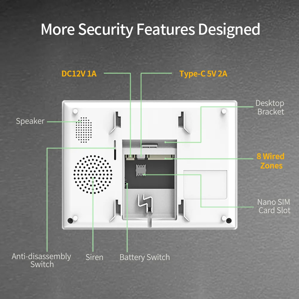 7 Inch Security Alarm Panel