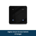 Zemismart Zigbee DIY Name Switch EU All Black Touch Panel Smart Display Screen Light Switch Work with Tuya Smart Life App