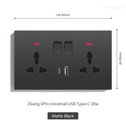 UK 20W USB-C Wall Socket