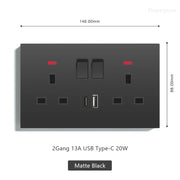 UK 20W USB-C Wall Socket