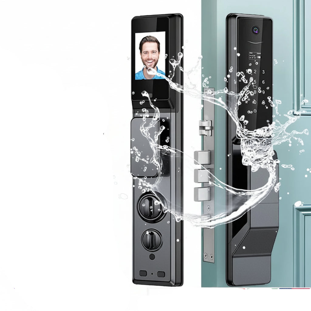 Outdoor Waterproof Lock Wifi Tuya APP Remote Voice Intercom Electronic Door Lock Face Fingerprint Smart Door Lock With Camera