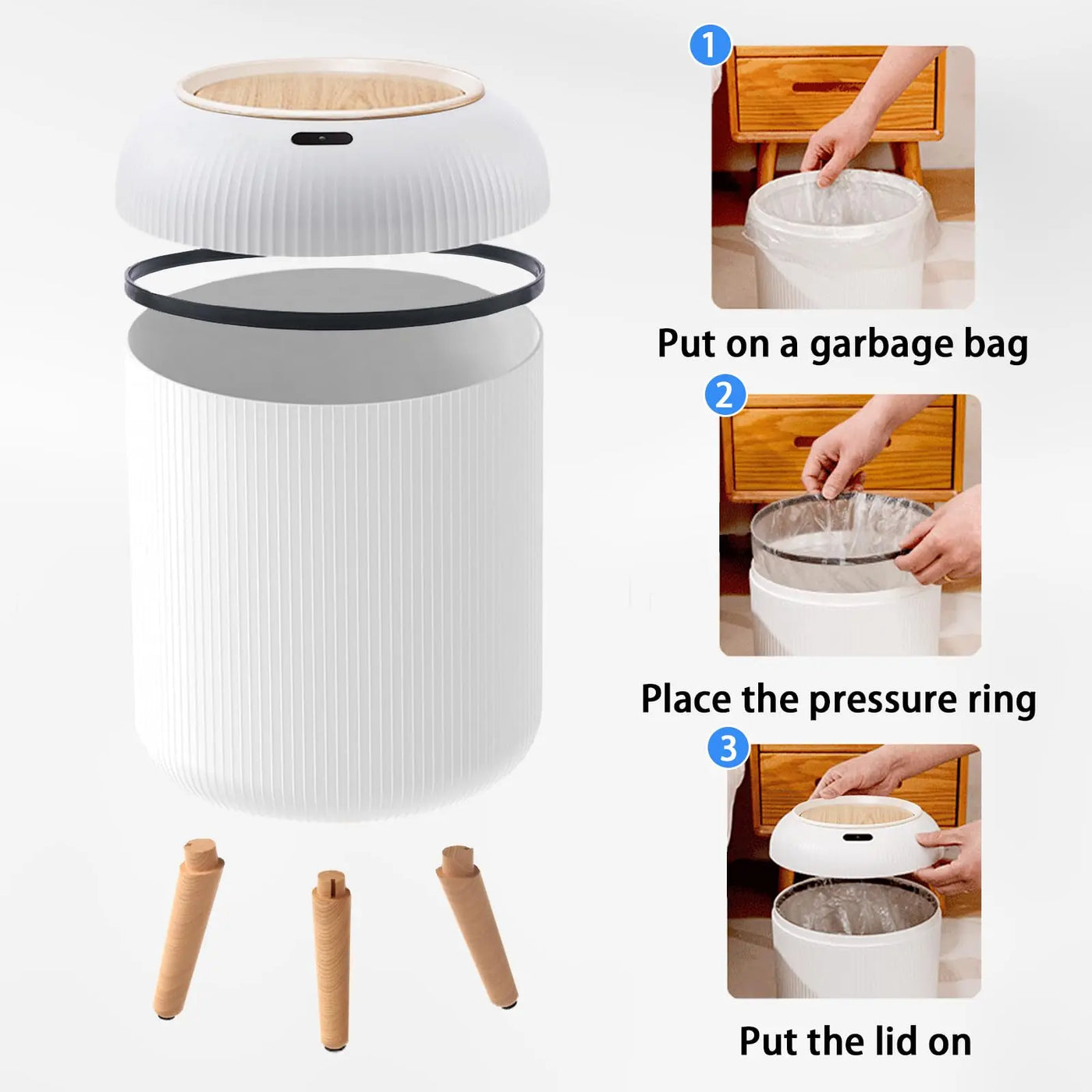Motion Sensor Smart Trash Can