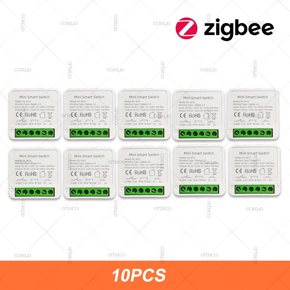 ZigBee 3.0 Smart Mini DIY Switch Automation Module 16A Relay Support 2 Way Control App Remote Control Zigbee Gateway Required